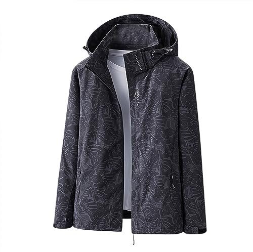 Generisch Regenjacke Herren Wasserdicht Atmungsaktiv Faltbar Fahrrad 4xl Wandern Leichte Sommerjacke Jacke Große Größen Outdoor Trenchcoat Regenponcho Schwarz Winter Kurz Mit Kapuze Wärme