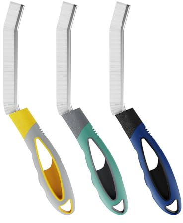 Crevice Cleaning Brush Hard Bristle, Tile Groove Gap Heavy Duty Cleaning Tool Brush with Extended Thick Non-Slip Handle for Home Kitchen Window Bathroom