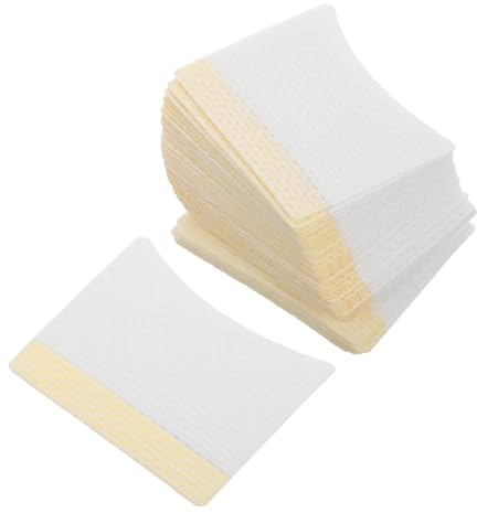 WRITWAA 40pcs Lash Extension Eye Pads Cotton Rounds for Makeup Removal and Facial Cleansing, Stick-on under Eye Patch Pads Suitable for Lash Tech and Travel Use