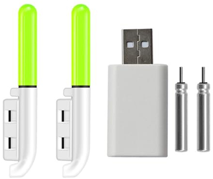 ULIJTH Pali notturni dei bastoni di incandescenza dello strumento dell'attrezzatura da pesca LED per la lampada di incandescenza con il galleggiante della batteria ricaricabile