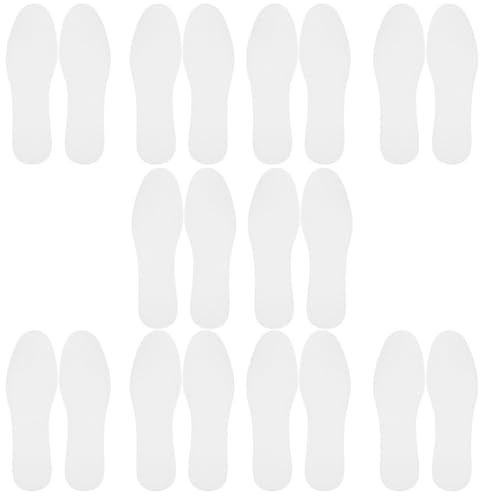 RUNROTOO Paia di Solette Sottili Design Usa e Getta 20 in Carta Traspirante e Assorbente per Scarpe Uomo e Donna per Attività Sportive e Uso Quotidiano