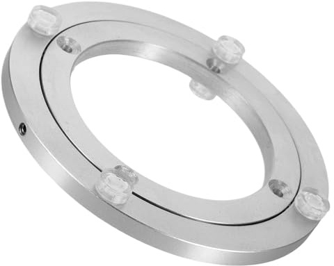 Slät roterande platta för bordsskiva 12,7 cm aluminiumlegering roterande tallrik lager tyst bas Lazy Susan roterande lager ringplatta matbord hårdvara