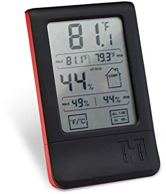Hornady Digital Hygrometer, 95909 - Indoor Temperature and Humidity Monitor with Touchscreen LCD Display - Ideal Room Thermometer Hygrometer for Gun Safes & Cabinets, Closets, Workbench & More