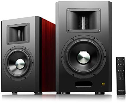 EDIFIER AIRPULSE A300 PRO - Duale aktive Studiomonitore (260W) mit Bluetooth 5.0 (aptX HD), hochwertigste Klangqualität und vielseitige Anschlussmöglichkeiten, inkl. Fernbedienung