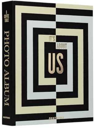 Printworks Fotoalbum It's about us in der Farbe Schwarz, Weiß, Beige mit 30 Schwarzen Seiten, PW00514