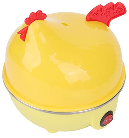 Fdit Elektrischer Eierkocher 7 Eier Kapazität Schneller Eierkocher mit Automatischer Abschaltung, Mini-Frühstücksmaschine in Hühnerform für die Küche zu Hause