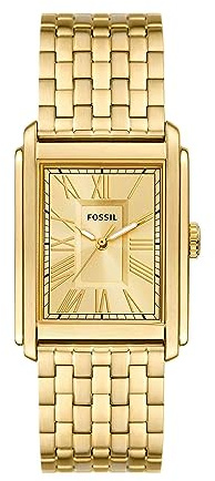 Fossil Herren Analog Quarz Uhr mit Edelstahl Armband FS6009