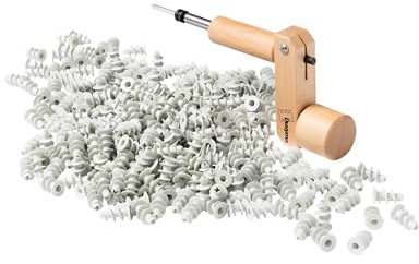 Dusyma Dusy-Schrauber-Set I Kinderwerkzeug für Kreative I Kinderspielzeug ab 4 Jahre I Kinder Werkzeug Set mit 1 Bohraufsatz und 100 Gipskartondübeln