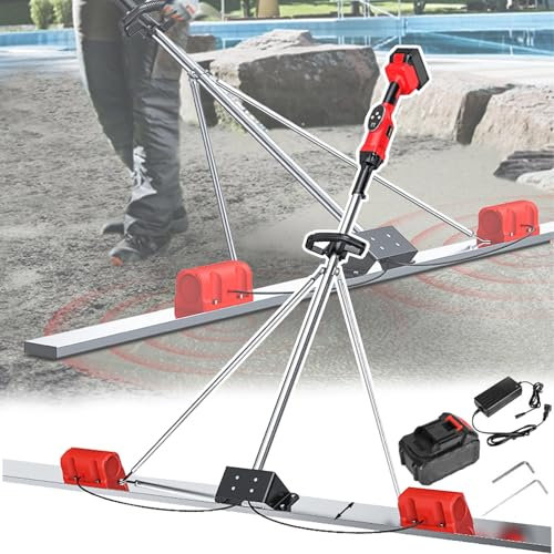 PLABNK Raschiatore Elettrico per Cemento 150/180/200 Cm, 6000 Giri/min, 9 velocità Regolabili, Triangolare Fisso, con Raschietto, Display Digitale, per La Lavorazione del Cemento,1.8m