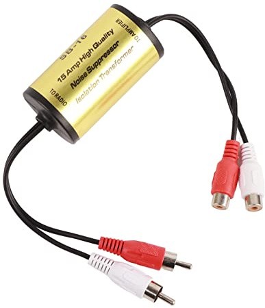 Sonew Rumore Audio per Auto, Isolatore del Circuito di Terra Elimina il Ronzio, il Rumore Sibilante, con Filo di Segnale in Rame per Segnale Radio Migliorato e Anti-interferenza