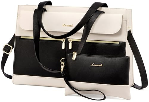 LOVEVOOK Laptopväska/handväska för damer, arbetsväska, lärarväska, medelstor portfölj, shoppinghandväska för kvinnor, skolväska, stor bärväska, affärsväska, för kontor, universitet och arbete