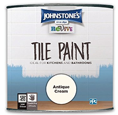 Johnstone's 390305 Tile Paint Anitque Cream 750 ml