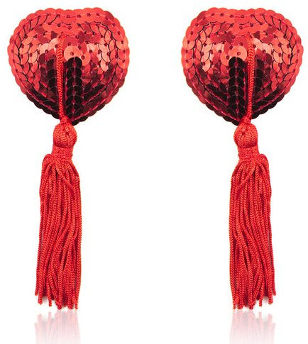 eeddoo® HERZFÖRMIGE ROTE PASTIES MIT QUASTEN