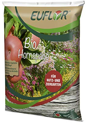 Euflor Bio Hornspäne 100% 5kg Sack • natürlichen Inhaltsstoffe • organischer Stickstoffdünger für den Einsatz im ökologischen Landbau geeignet