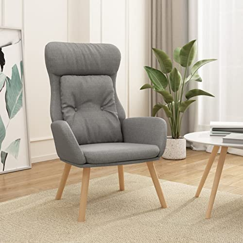 Homgoday Sillón de relax, sillón de televisión, sillón de descanso, sillón de TV, sillón de cama, sillón individual, sillón de lectura, sillón reclinable individual para dormitorio, salón, gris claro,