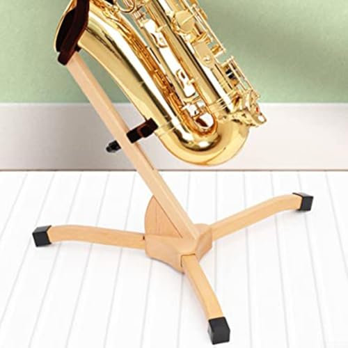Saxophon-Halterung, Massivholz, Saxophonständer, Ständer für Altsaxophon, Tenorsaxophon, 39 x 13 x 10 cm
