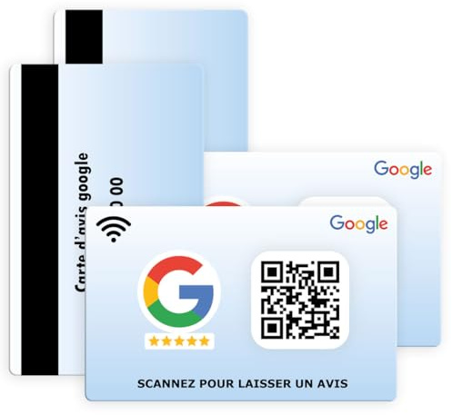 Google Mappa recensioni - NFC e QR Code - Raccogli le recensioni dei clienti in una scansione, Formato biglietto da visita, Per aziende e negozi (2)