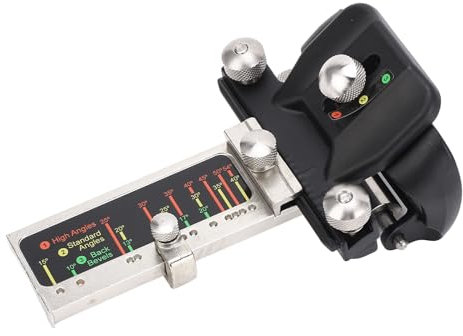 Chisel Sharpening Jig, Three Main Bevel Angles, Adjustable Clamping Sharpening Angle Guide with Scale Plate, for Chisels and Planes