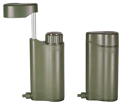 Pocket Water Filter - 4500l Hand Pump Water Purifier With Compass | 6-Grade Hand Pump Camping Water Filter Survival | Portable Hand Pump Water Filter | Lightweight0.01?m Water Purifier For Family