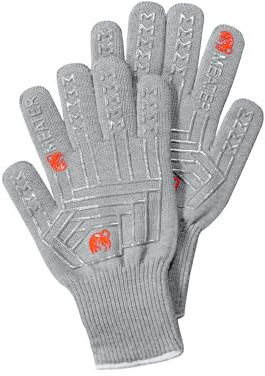 MEATER Guanti da barbecue resistenti al calore, guanti da barbecue di alta qualità per affumicatore, forno, cottura e cottura al forno, antiscivolo, protezione dalle alte temperature, polsini extra