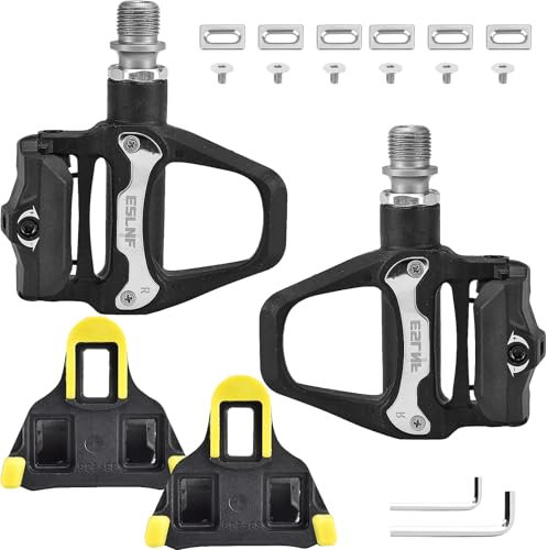 URHELP Rennradpedale,Cleats und Montagematerial,Klickpedale Rennrad,Selbstklingelpedale mit Stollen Fahrradpedalen Reparaturersatz, für MTB Gravel SDS Klickpedale,Langstreckenfahrt,Outdoor