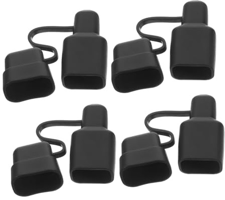 Mipcase 4pezzi Cappucci Neri in Gomma Impermeabili Per Connettori Elettrici Battery Protezione Antipolvere Per Spine Power Connector Compatibili Tipo Industriale Per Barche e Cavi