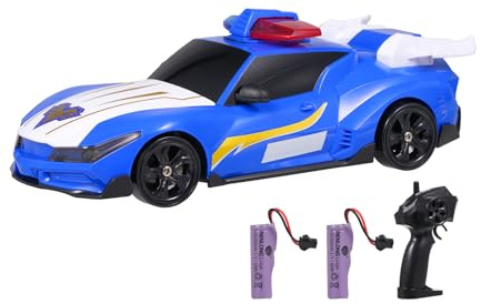 Aumotop Mini Coche de Policía de Deriva con Control Remoto, Juguete con Luces, Coche RC Tracción en Las 4 Ruedas, Cumpleaños Ideal para Niños, (#2)