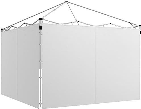 Outsunny - Lote de 2 paredes laterales para cenador, 3 x 3 o 3 x 6 m, paneles laterales de repuesto, fácil de montar, tela Oxford, 295 x 195 cm, color blanco