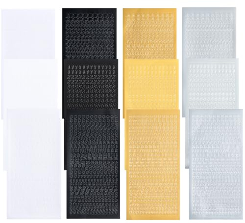 Set di 12 lettere di cera per candele, oro, argento, nero, bianco, lettere con numeri, lettere minuscole, numeri di cera, adesivi per candele di comunione, set fai da te, battesimo, matrimonio