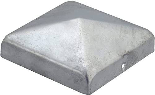 SQUARE Pyramid Silver GALVANISED Fence POST CAP CAPS Cover Top 101x101mm (4x4)