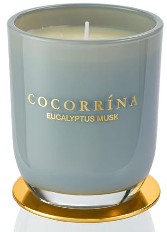 Cocorrína Candle Duftkerze im Glas - Eukalyptus Moschus, Brenndauer bis zu 40 Stunden, Natürliche Soja-Kerze, Weihnachten Geschenk Kerze, 180g