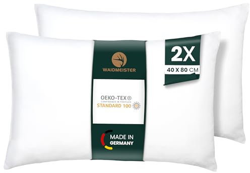 Waidmeister - Kissenfüllung - Mikrofaser Innenkissen geeignet für Allergiker - Kisseninlet als Couchkissen, Sofa Kissen, Cocktailkissen und Kopfkissen Füllkissen Microfaser (2, 40x80 cm)