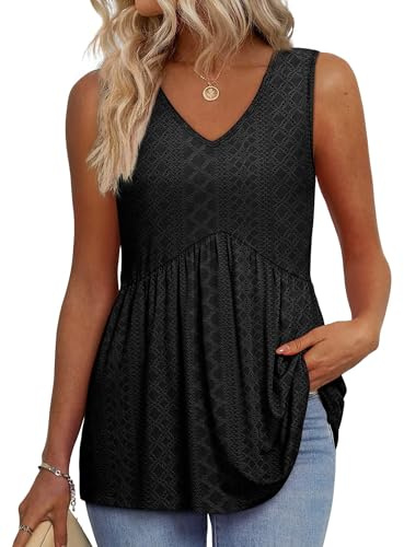 Plus Size Clothes Women's Clothing Cruise Outfits for Women 2026 Boho Tank Top Summer Tops Cowgirl Outfits Beach Vacation Clothes Spring Top Black Womens Tops XL
