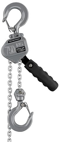 Wiltec Palan à chaîne manuel à levier VM0.75 – 0,75 t x 1,5 m – en Aluminium – Hauteur de levage standard 1,5 m – Palan mécanique de levage