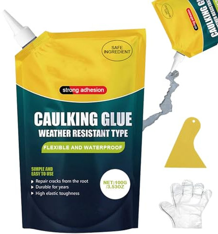 Relleno estancado y sellador: compuesto de reparación de grietas impermeables de curado rápido | Sellador de concreto de pared al aire libre para prevención de fugas, relleno de juntas de barrera de a