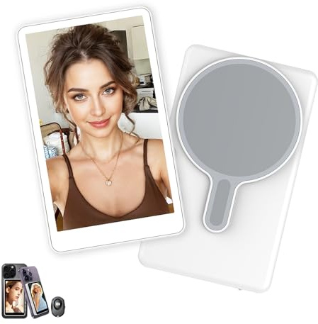 Vlog Selfie Monitor Screen,Wireless Back Camera Monitor for iPhone & Android, Magnetic Selfie Screen with Bluetooth Remote for Selfie/Vlog/Live Streaming/TikTok