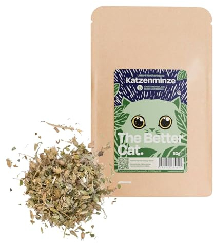 The Better Cat Katzenminze, 30g, Natürliches Beruhigungsmittel und Spielzeug für Katzen, Getrocknete Pflanzen, Blüten und Blätter, perfekt in Kissen