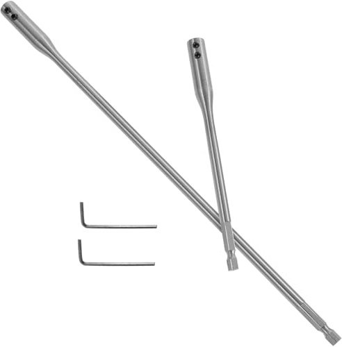 OATIPHO Jeu de Rallonges de Foret à Bois 150/300 Mm en Acier à Haute Teneur en Carbone Clés Extension de Perçage pour Travaux de Menuiserie Outil à Main Portable