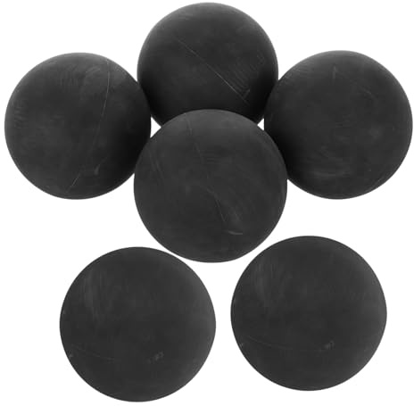TOYANDONA 6 Palline da Racquetball in Gomma Nera ad Alta Elasticità per Allenamento e Giochi la Palla Palline da Squash Resistenti per e Adulti per Uso Indoor e Pratiche di Pallamano