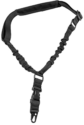 Otbushit Black Sport Sling Adjustable 1 Point Strap Outdoor Nylon Sling with Shoulder Pad
