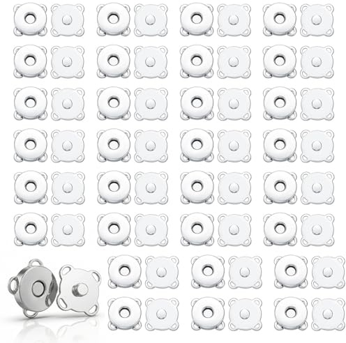 Lot De 30 Boutons Pression Magnétiques 14 Mm, Bouton Pression Aimanté, Fermoirs Aimantés En Métal, Couture Accessoires Mercerie Pour Sacs À Main, Vêtements, Vestes Et Projets Diy