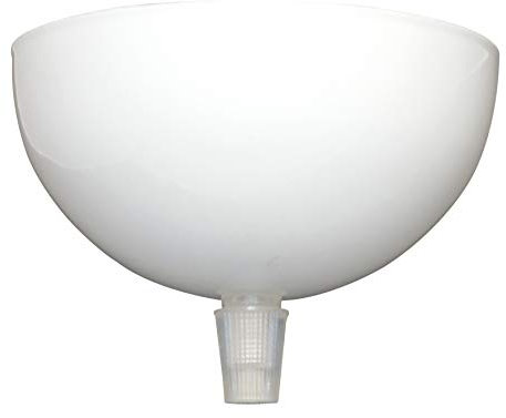 TIBELEC - Pavillon Luminaire, Cache-fils Demi-Shère Métal, Blanc, Diamètre 100MM