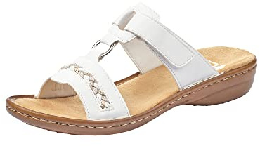 Rieker Damen Frühjahr/Sommer 60888 Pantoletten, Weiß (Weiss 80), 37 EU