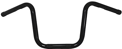 10'' Rise Drag Ape Hanger 1'' HandleBar Compatible With Harley Davidson Sportster XL 883 1200 Dyna Wide Glide Street Bob Low Rider Gloss Black