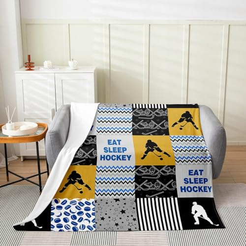 Feelyou Ice Hockey Throw Blanket Twin 60 x 80