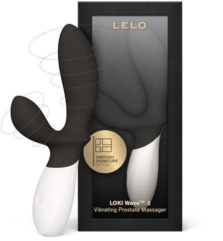 LELO LOKI Wave 2 Vibratore Maschile e Massaggiatore Intimo con 12 Modalità, Prostata Vibratore Anale, Sex Toy per Uomo, Stimolatore Prostatico con Design Impermeabile, Vibratore per Uomo, Black