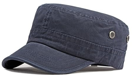 Herr platt topp militär justerbar visir utomhus sport hatt armékeps klassisk basebollkeps