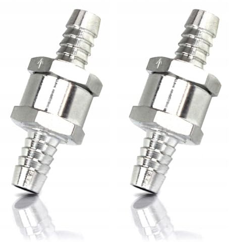 GXGM 2 Pièces Clapet Anti-Retour de Carburant 8mm en Aluminium pour Carburateur de Voiture Système Basse Pression