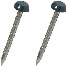 Lot de 250 clous en plastique UPVC 30 mm avec tête en plastique et acier inoxydable (gris anthracite) Ral 7016 CP Plastics