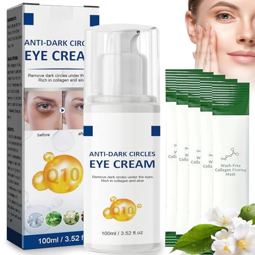 Crema Contorno Occhi 100ml, Contorno Occhi Antirughe con Collagene, Contorno Occhi Occhiaie, Unguento al Gelsomino, Riduce Borse e Linee Sottili, Crema Sotto Gli Occhi Per Uomini E Donne